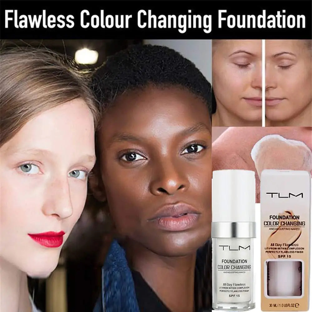 TLM Foundation Magic Color Changing Foundation Liquid