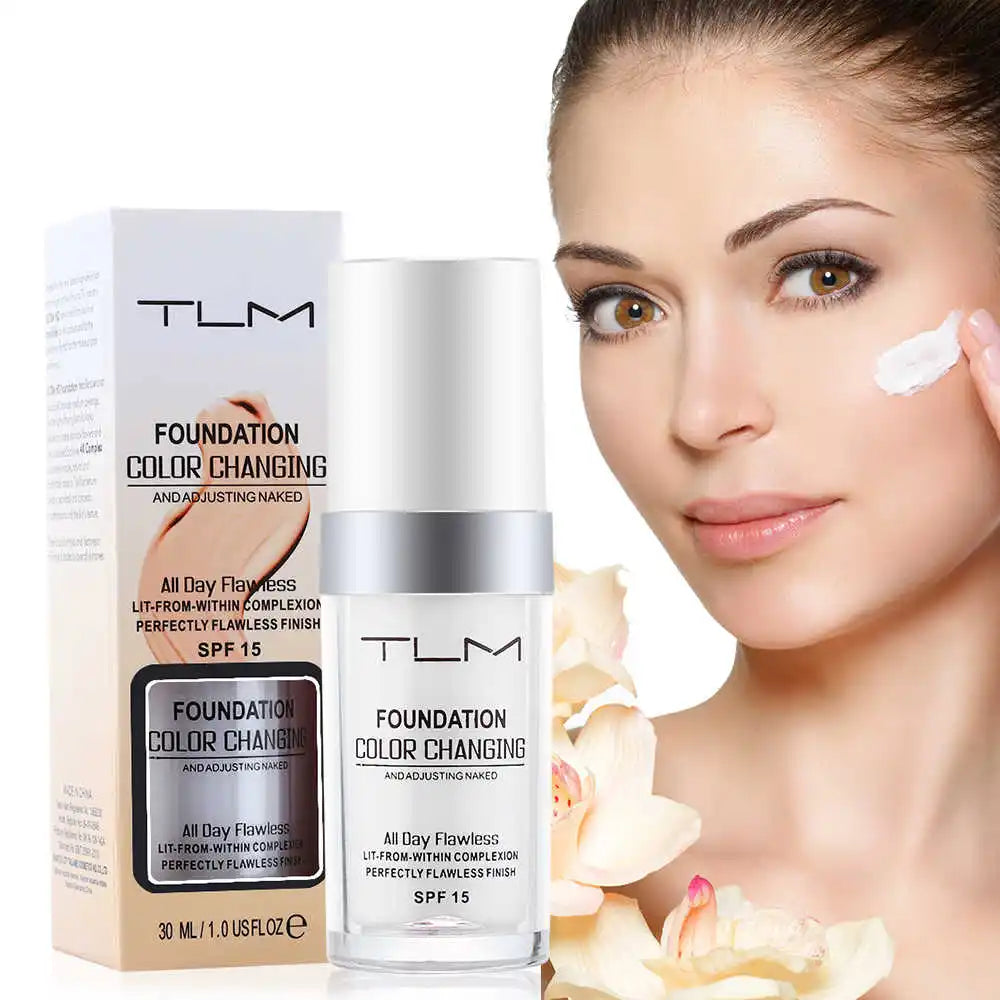 TLM Foundation Magic Color Changing Foundation Liquid