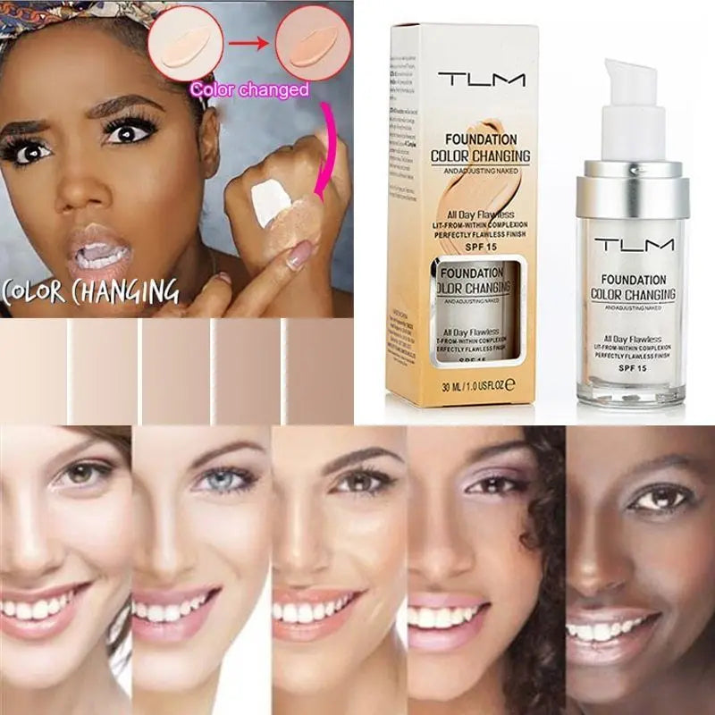 TLM Foundation Magic Color Changing Foundation Liquid