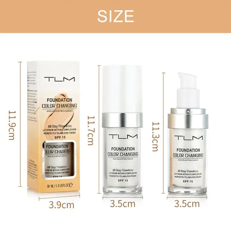 TLM Foundation Magic Color Changing Foundation Liquid