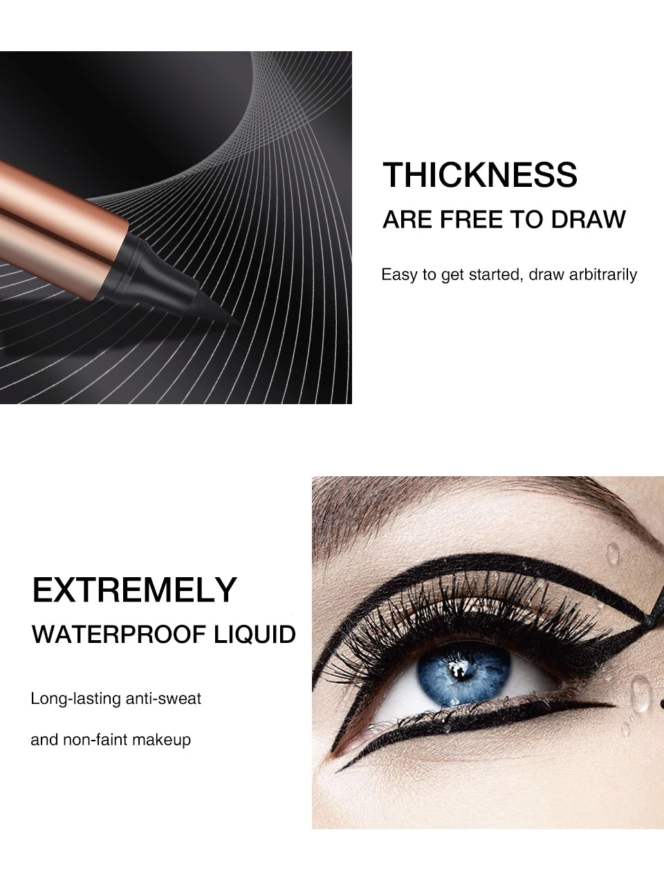 O.TWO.O Eyeliner Stamp Black Liquid Eyeliner Pen