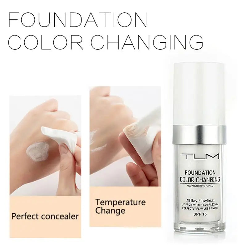 TLM Foundation Magic Color Changing Foundation Liquid