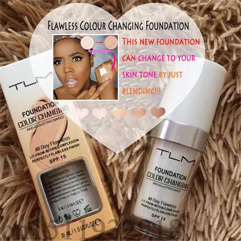 TLM Foundation Magic Color Changing Foundation Liquid