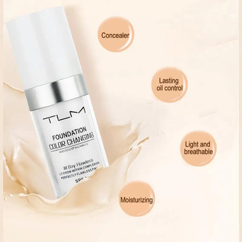 TLM Foundation Magic Color Changing Foundation Liquid